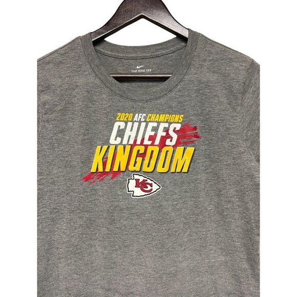 Nike The Tee Kansas City Chiefs Kingdom 2020 AFC Champions Shirt Men's  Large - Picture 2 of 7